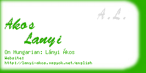 akos lanyi business card