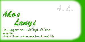 akos lanyi business card